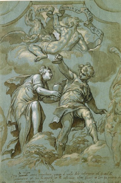 Pandora Offers the Box to Epimetheus by Paolo Farinati
